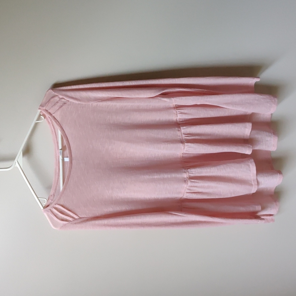LC LAUREN CONRAD Applique Back Knit Top Peach M